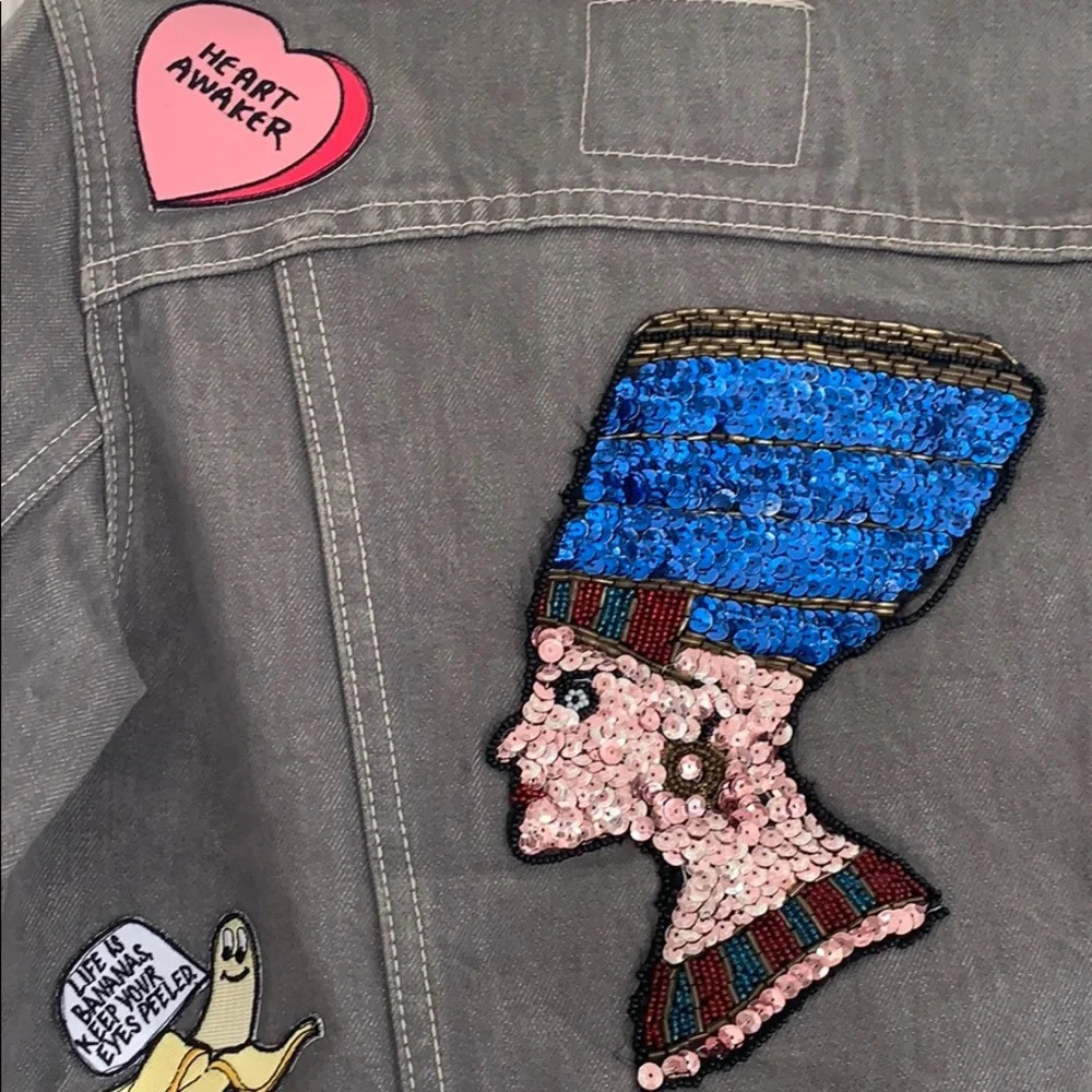 Levi's denim jean patchwork jacket - Picture 5 of 8